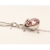 Кулон Xuping цвет Родий с кристаллами Swarovski на цепочке Сумочка кристалл Antique Pink длина 46-51см фото №4