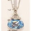 Кулон Xuping цвет Родий с кристаллами Swarovski на цепочке Сумочка кристалл Aquamarine длина 46.5-52см фото №2 Кулон Xuping цвет Родий с кристаллами Swarovski на цепочке Сумочка кристалл Aquamarine длина 46.5-52см фото №2