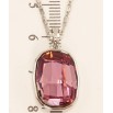 Кулон Xuping колір Родій із кристалами Swarovski на ланцюжку Кристал Rose довжина 39-44см фото №2