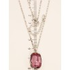 Кулон Xuping колір Родій із кристалами Swarovski на ланцюжку Кристал Rose довжина 39-44см фото №4