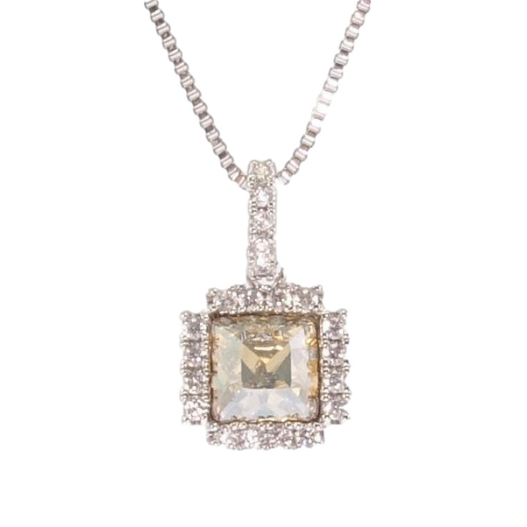 Кулон Xuping цвет Родий с кристаллами Swarovski на цепочке Кристалл Light Topaz в окружении кристаллов длина фото №22 Кулон Xuping цвет Родий с кристаллами Swarovski на цепочке Кристалл Light Topaz в окружении кристаллов длина фото №22