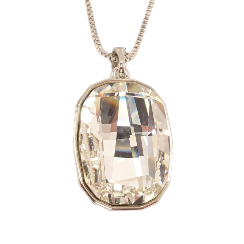 Кулон Xuping колір Родій із кристалами Swarovski на ланцюжку Кристал Clear довжина 46,5-51,5см фото №8