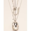 Кулон Xuping колір Родій із кристалами Swarovski на ланцюжку Кристал Clear довжина 46,5-51,5см фото №5