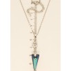 Кулон Xuping цвет Родий с кристаллами Swarovski на цепочке Кристалл стрела Capri Blue длина 39,5-45см фото №3 Кулон Xuping цвет Родий с кристаллами Swarovski на цепочке Кристалл стрела Capri Blue длина 39,5-45см фото №3