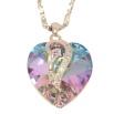 Кулон Xuping цвет Родий с кристаллами Swarovski на цепочке Кристалл сердечко Paradise Shine длина фото №2