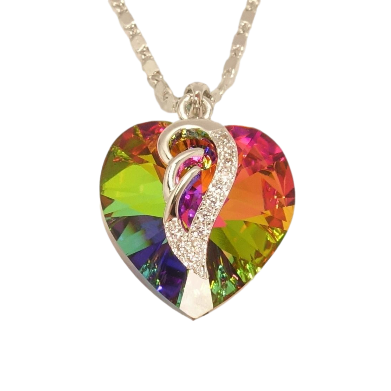 Кулон Xuping колір Родій із кристалами Swarovski на ланцюжку Кристал серця Vitrail Medium довжина 38,5-43,5см фото №18 Кулон Xuping колір Родій із кристалами Swarovski на ланцюжку Кристал серця Vitrail Medium довжина 38,5-43,5см фото №18