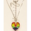 Кулон Xuping цвет Родий с кристаллами Swarovski на цепочке Кристалл сердечко Vitrail Medium длина 39-44см фото №4 Кулон Xuping цвет Родий с кристаллами Swarovski на цепочке Кристалл сердечко Vitrail Medium длина 39-44см фото №4