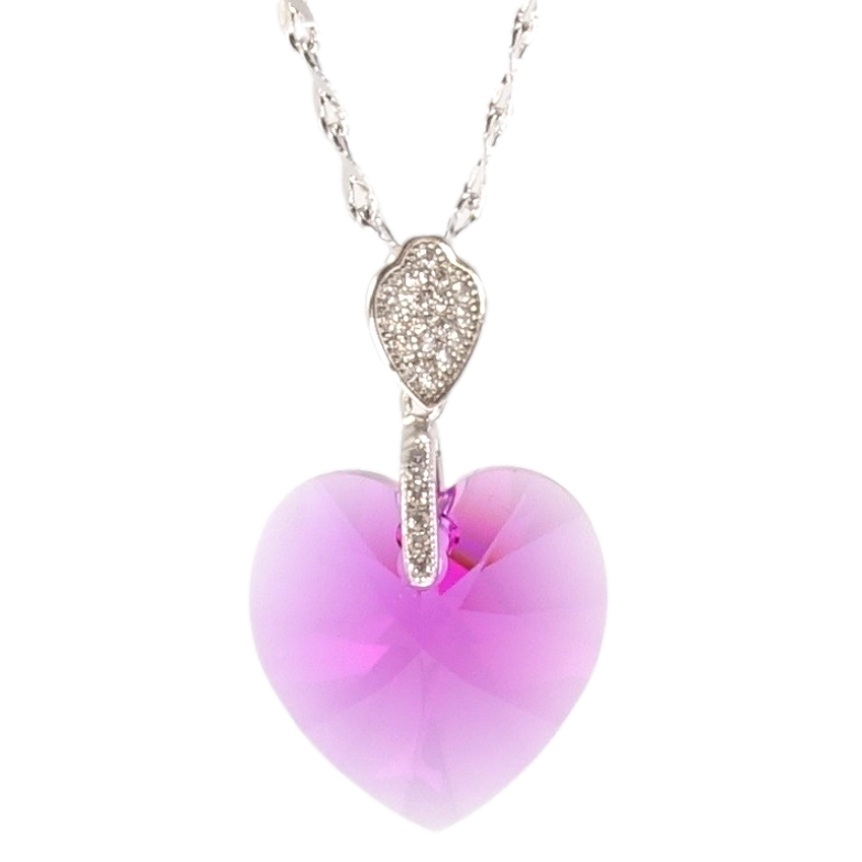 Кулон Xuping колір Родій із кристалами Swarovski на ланцюжку Кристал серця Ruby довжина 39-44см фото №21 Кулон Xuping колір Родій із кристалами Swarovski на ланцюжку Кристал серця Ruby довжина 39-44см фото №21