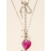 Кулон Xuping цвет Родий с кристаллами Swarovski на цепочке Сердце кристалл Ruby длина 39,5-45см фото №4