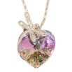Кулон Xuping цвет Родий с кристаллами Swarovski на цепочке Сердце кристалл Paradise Shine c стрекозой длина фото №2