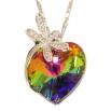 Кулон Xuping цвет Родий с кристаллами Swarovski на цепочке Сердце кристалл Vitrail Medium c стрекозой длина фото №2 Кулон Xuping цвет Родий с кристаллами Swarovski на цепочке Сердце кристалл Vitrail Medium c стрекозой длина фото №2