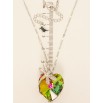 Кулон Xuping цвет Родий с кристаллами Swarovski на цепочке Сердце кристалл Vitrail Medium c стрекозой длина фото №4 Кулон Xuping цвет Родий с кристаллами Swarovski на цепочке Сердце кристалл Vitrail Medium c стрекозой длина фото №4
