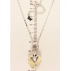 Кулон Xuping цвет Родий с кристаллами Swarovski на цепочке Сердце кристалл Shimmer c лисичкой длина фото №4