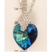Кулон Xuping цвет Родий с кр-ми Swarovski на цепочке Кристальное сердце Metallic Blue длина 40-45см фото №2 Кулон Xuping цвет Родий с кр-ми Swarovski на цепочке Кристальное сердце Metallic Blue длина 40-45см фото №2