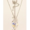 Кулон Xuping цвет Родий с кр-ми Swarovski на цепочке Кристальное сердце Shimmer длина 40-45см фото №4