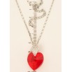 Кулон Xuping колір Родій з кр-ми Swarovski на ланцюжку Кристальне серце Light Siam довжина 40-45см фото №4 Кулон Xuping колір Родій з кр-ми Swarovski на ланцюжку Кристальне серце Light Siam довжина 40-45см фото №4