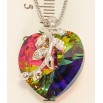 Кулон Xuping колір Родій з кр-ми Swarovski на ланцюжку Кристальне серце Vitrail Medium з гілочкою довжина фото №2 Кулон Xuping колір Родій з кр-ми Swarovski на ланцюжку Кристальне серце Vitrail Medium з гілочкою довжина фото №2