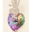 Кулон Xuping колір Родій з кр-ми Swarovski на ланцюжку Кристальне серце Paradise Shine з квіточками довжина фото №2 Кулон Xuping колір Родій з кр-ми Swarovski на ланцюжку Кристальне серце Paradise Shine з квіточками довжина фото №2