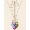 Кулон Xuping колір Родій з кр-ми Swarovski на ланцюжку Кристальне серце Paradise Shine з квіточками довжина фото №4 Кулон Xuping колір Родій з кр-ми Swarovski на ланцюжку Кристальне серце Paradise Shine з квіточками довжина фото №4