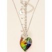 Кулон Xuping колір Родій з кр-ми Swarovski на ланцюжку Кристальне серце Vitrail Medium з квіточками довжина фото №4 Кулон Xuping колір Родій з кр-ми Swarovski на ланцюжку Кристальне серце Vitrail Medium з квіточками довжина фото №4