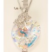 Кулон Xuping колір Родій з кр-ми Swarovski на ланцюжку Кристальне серце Shimmer з квіточкою довжина 38.5-43,5см фото №2 Кулон Xuping колір Родій з кр-ми Swarovski на ланцюжку Кристальне серце Shimmer з квіточкою довжина 38.5-43,5см фото №2