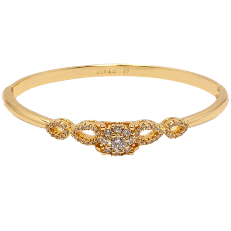 Браслет Xuping Позолота 18K Нежный кристальный орнамент ø 5,7см фото №7 Браслет Xuping Позолота 18K Нежный кристальный орнамент ø 5,7см фото №7