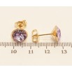 Сережки Xuping колір 18K з кристалами Swarovski пусети Кристал Provence Lavender в ободковій оправі ø 10мм фото №3 Сережки Xuping колір 18K з кристалами Swarovski пусети Кристал Provence Lavender в ободковій оправі ø 10мм фото №3