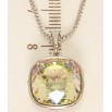 Кулон Xuping колір Родій з кр-ми Swarovski на ланцюжку Кристал Luminous Green довжина 42-46,5см фото №2 Кулон Xuping колір Родій з кр-ми Swarovski на ланцюжку Кристал Luminous Green довжина 42-46,5см фото №2