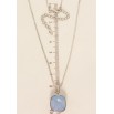 Кулон Xuping колір Родій з кр-ми Swarovski на ланцюжку Кристал Blue Opal довжина 41.5-47,5см фото №4 Кулон Xuping колір Родій з кр-ми Swarovski на ланцюжку Кристал Blue Opal довжина 41.5-47,5см фото №4