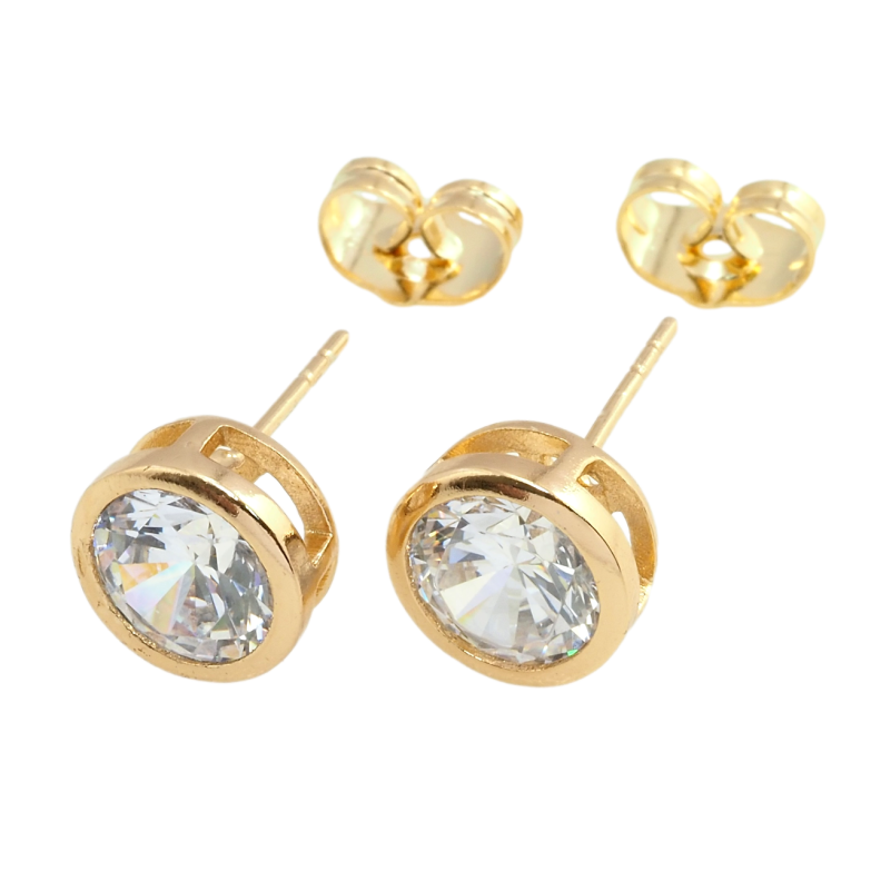 Сережки Xuping Позолота 18K пусети Кристали в ободковій оправі ø 9мм фото №20 Сережки Xuping Позолота 18K пусети Кристали в ободковій оправі ø 9мм фото №20