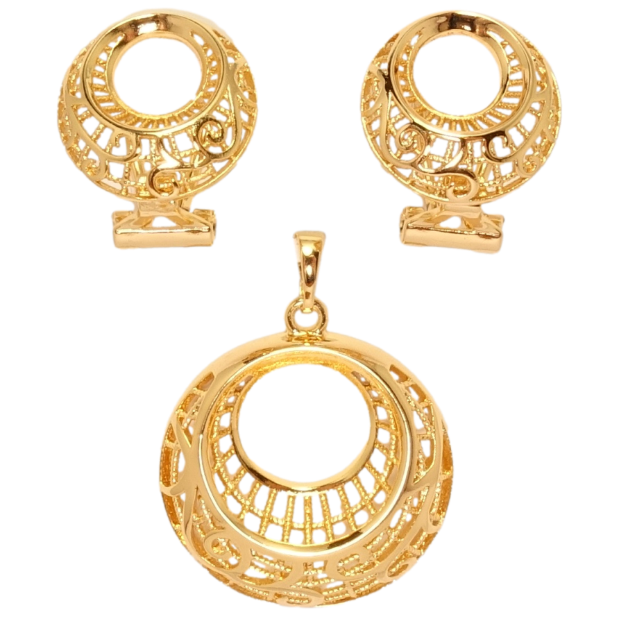 Набор Xuping Позолота 18K Серьги Кулон Пектораль фото №1 Набор Xuping Позолота 18K Серьги Кулон Пектораль фото №1