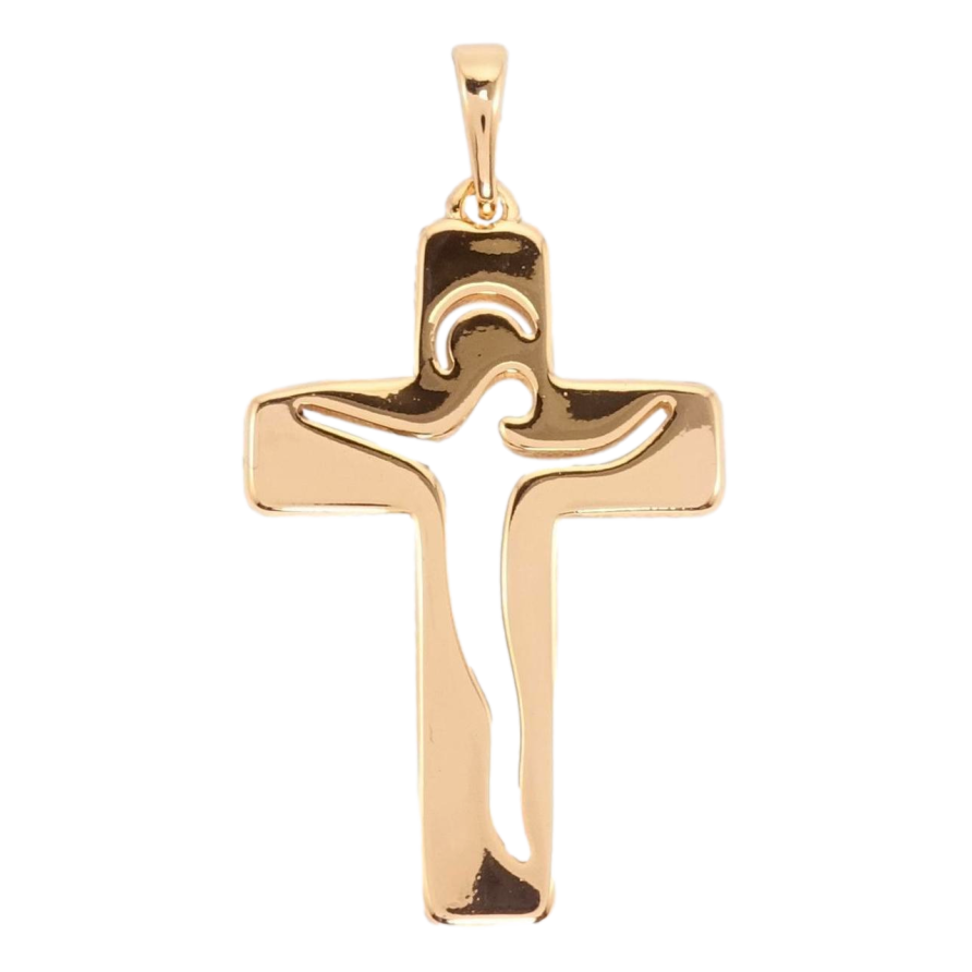 Кулон Xuping Позолота 18K Четвероконечный крест с вырезом Распятие фото №1 Кулон Xuping Позолота 18K Четвероконечный крест с вырезом Распятие фото №1