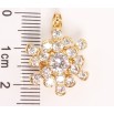 Кулон Xuping Позолота 18K Пышный цветок из лучиков с инкрустацией цирконий фото №3