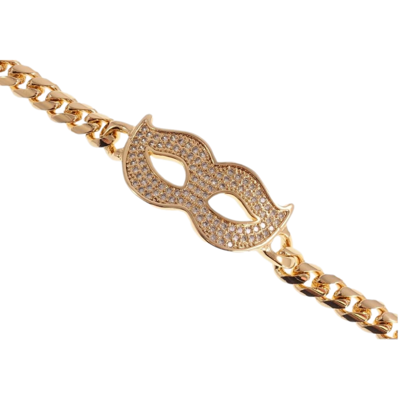 Браслет Xuping Позолота 18K Панцирне плетіння із вставкою маска довжина 19см х 6-14мм фото №9 Браслет Xuping Позолота 18K Панцирне плетіння із вставкою маска довжина 19см х 6-14мм фото №9