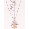 Кулон Xuping цвет Родий с кр-ми Swarovski на цепочке Ангел с кристаллом Golden Shadow дл. 38,5-44см х 1мм фото №2 Кулон Xuping цвет Родий с кр-ми Swarovski на цепочке Ангел с кристаллом Golden Shadow дл. 38,5-44см х 1мм фото №2
