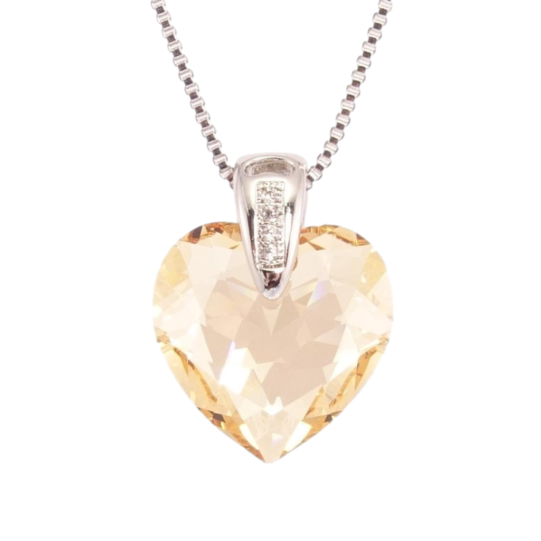 Кулон Xuping колір Родій із кр-ми Swarovski на ланцюжку Кристальне серце Golden Shadow дл.39,5-44,5см х 1мм фото №21 Кулон Xuping колір Родій із кр-ми Swarovski на ланцюжку Кристальне серце Golden Shadow дл.39,5-44,5см х 1мм фото №21