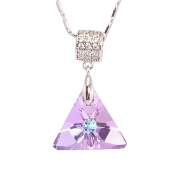 Кулон Xuping цвет Родий с кр-ми Swarovski на цепочке Кристальный треугольник Paradise Shine дл.40-45,5см х фото №13 Кулон Xuping цвет Родий с кр-ми Swarovski на цепочке Кристальный треугольник Paradise Shine дл.40-45,5см х фото №13