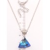 Кулон Xuping цвет Родий с кр-ми Swarovski на цепочке Кристальный треугольник Capri Blue дл.40-45см х 2мм фото №2 Кулон Xuping цвет Родий с кр-ми Swarovski на цепочке Кристальный треугольник Capri Blue дл.40-45см х 2мм фото №2