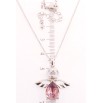 Кулон Xuping цвет Родий с кр-ми Swarovski на цепочке Ангел с кристаллом Amethyst дл.39-44см х 1мм фото №2 Кулон Xuping цвет Родий с кр-ми Swarovski на цепочке Ангел с кристаллом Amethyst дл.39-44см х 1мм фото №2
