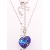 Кулон Xuping цвет Родий с кр-ми Swarovski на цепочке Кристалл Majestic Blue дл.42-47см х 1мм фото №2 Кулон Xuping цвет Родий с кр-ми Swarovski на цепочке Кристалл Majestic Blue дл.42-47см х 1мм фото №2