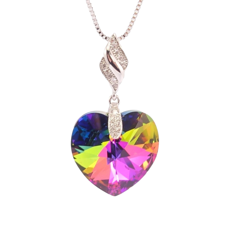 Кулон Xuping колір Родій з кр-ми Swarovski на ланцюжку Кристальне серце Vitrail Medium дл.42-47см х 1мм фото №9 Кулон Xuping колір Родій з кр-ми Swarovski на ланцюжку Кристальне серце Vitrail Medium дл.42-47см х 1мм фото №9