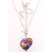 Кулон Xuping цвет Родий с кр-ми Swarovski на цепочке Кристальное сердце Vitrail Medium дл.42-47см х 1мм фото №2 Кулон Xuping цвет Родий с кр-ми Swarovski на цепочке Кристальное сердце Vitrail Medium дл.42-47см х 1мм фото №2