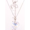 Кулон Xuping цвет Родий с кр-ми Swarovski на цепочке Кристальное сердце Shimmer дл.42-47см х 1мм фото №2 Кулон Xuping цвет Родий с кр-ми Swarovski на цепочке Кристальное сердце Shimmer дл.42-47см х 1мм фото №2
