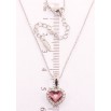 Кулон Xuping цвет Родий с кр-ми Swarovski на цепочке Кристальное сердце Amethy в обрамлении кристаллов фото №2