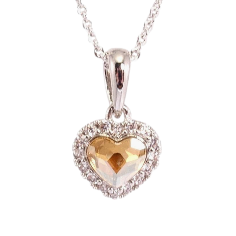 Кулон Xuping колір Родій з кр-ми Swarovski на ланцюжку Кристальне серце Topaz в обрамленні дл.39-44см х фото №8 Кулон Xuping колір Родій з кр-ми Swarovski на ланцюжку Кристальне серце Topaz в обрамленні дл.39-44см х фото №8