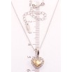 Кулон Xuping колір Родій з кр-ми Swarovski на ланцюжку Кристальне серце Topaz в обрамленні дл.39-44см х фото №2 Кулон Xuping колір Родій з кр-ми Swarovski на ланцюжку Кристальне серце Topaz в обрамленні дл.39-44см х фото №2