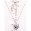 Кулон Xuping колір Родій з кр-ми Swarovski на ланцюжку Кристальне серце Denim в обрамленні дл.39-44см х фото №2 Кулон Xuping колір Родій з кр-ми Swarovski на ланцюжку Кристальне серце Denim в обрамленні дл.39-44см х фото №2