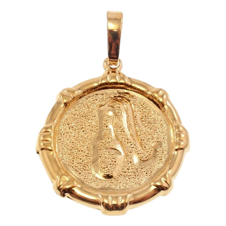Кулон Xuping Позолота 18 К Знак Зодиака Водолей декор шагрень фото №18