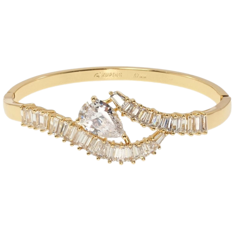 Браслет Xuping Позолота 18K Кристальні обійми ø 6см фото №16 Браслет Xuping Позолота 18K Кристальні обійми ø 6см фото №16