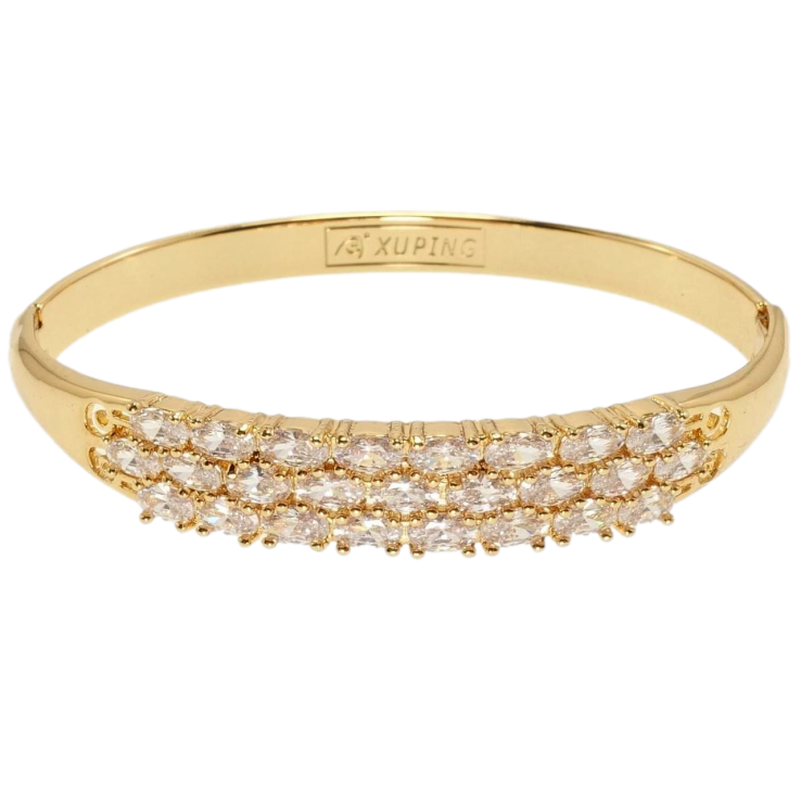 Браслет Xuping Позолота 18K Кристальное очарование ø 6см фото №4